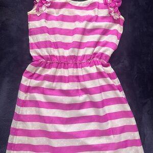 57# Lilly Pulitzer Pink and White Ruffled Smocked Sundress
